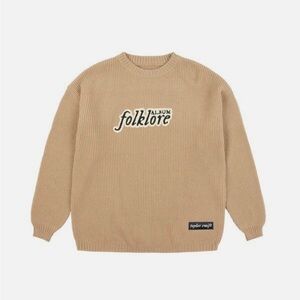 Taylor Swift folklore Album Chenille Patch Crewneck Sweater